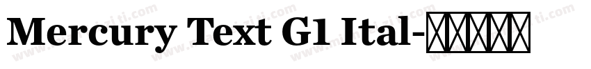 Mercury Text G1 Ital字体转换